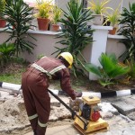 Cable route compacting at Millenium Estate, Oniru